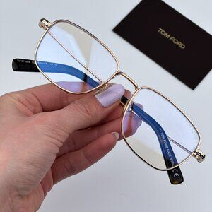Tom Ford Men BRAND NEW Eyeglasses Rose Gold Square FT5748 028